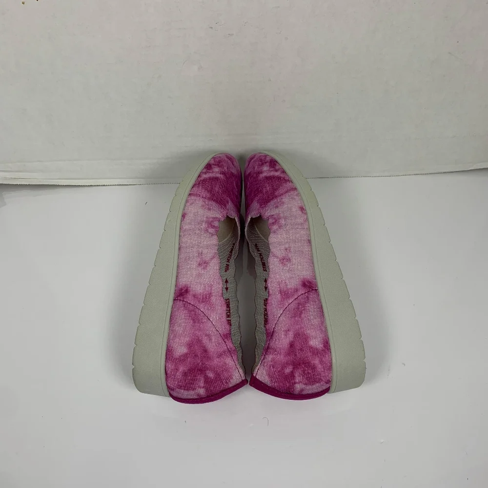 Skechers Women Cloe Flex Wedge Tie-Dye Pink Slip-On Sneakers 8.5 - Picture 4 of 9